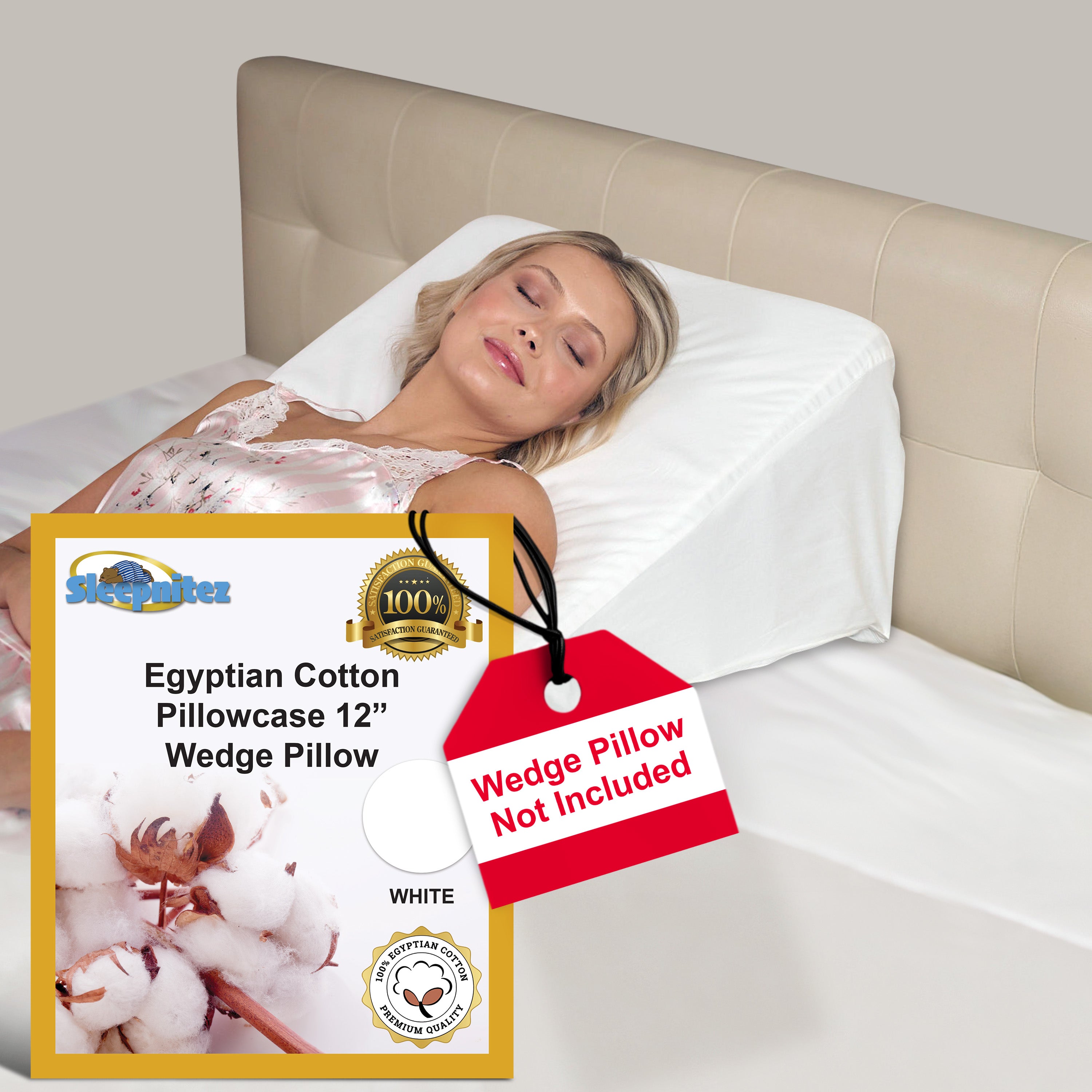 White 100% Egyptian Cotton 12