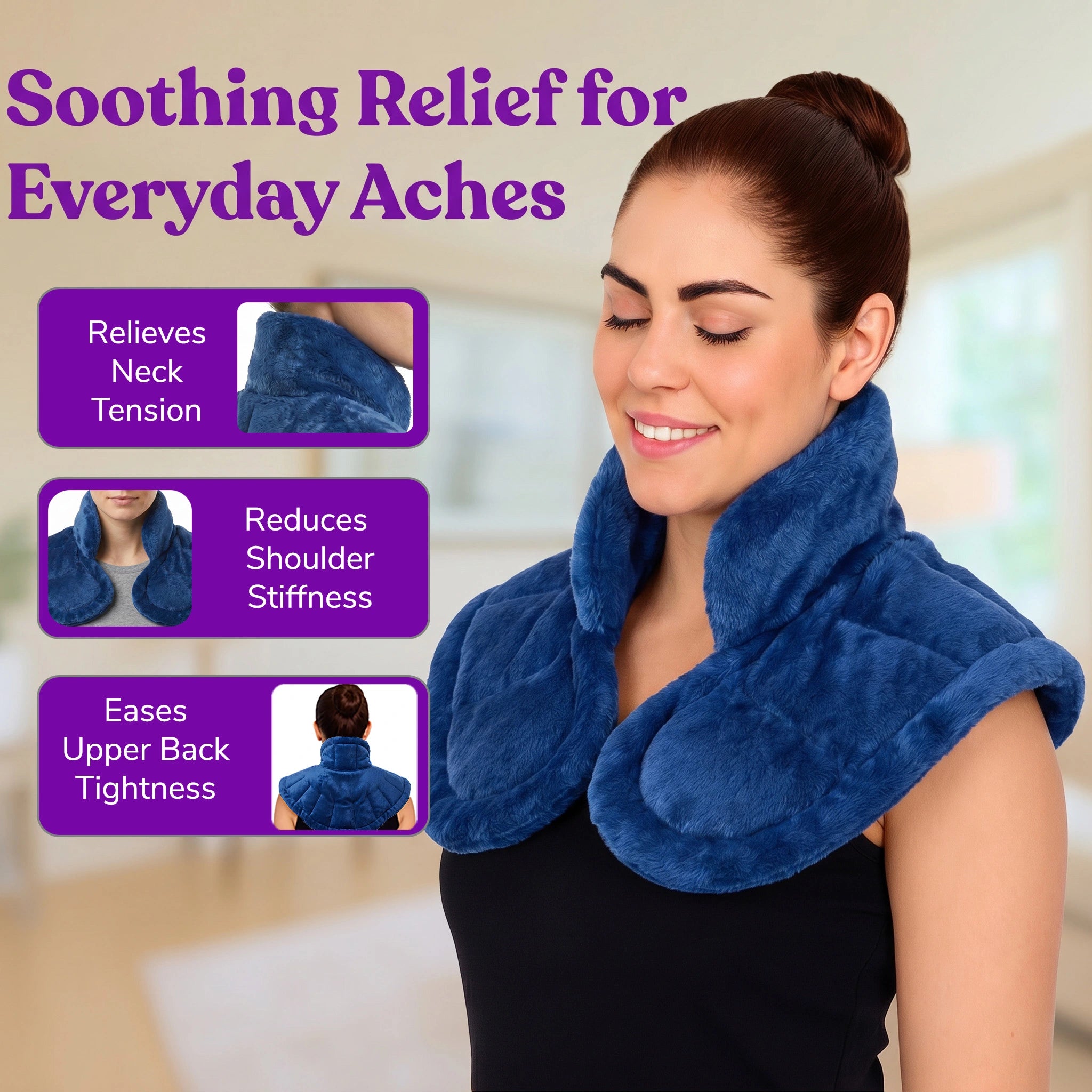 Sleepnitez Neck & Shoulder Heating Pad For Neck, Shoulder & Upper Back Pain Relief
