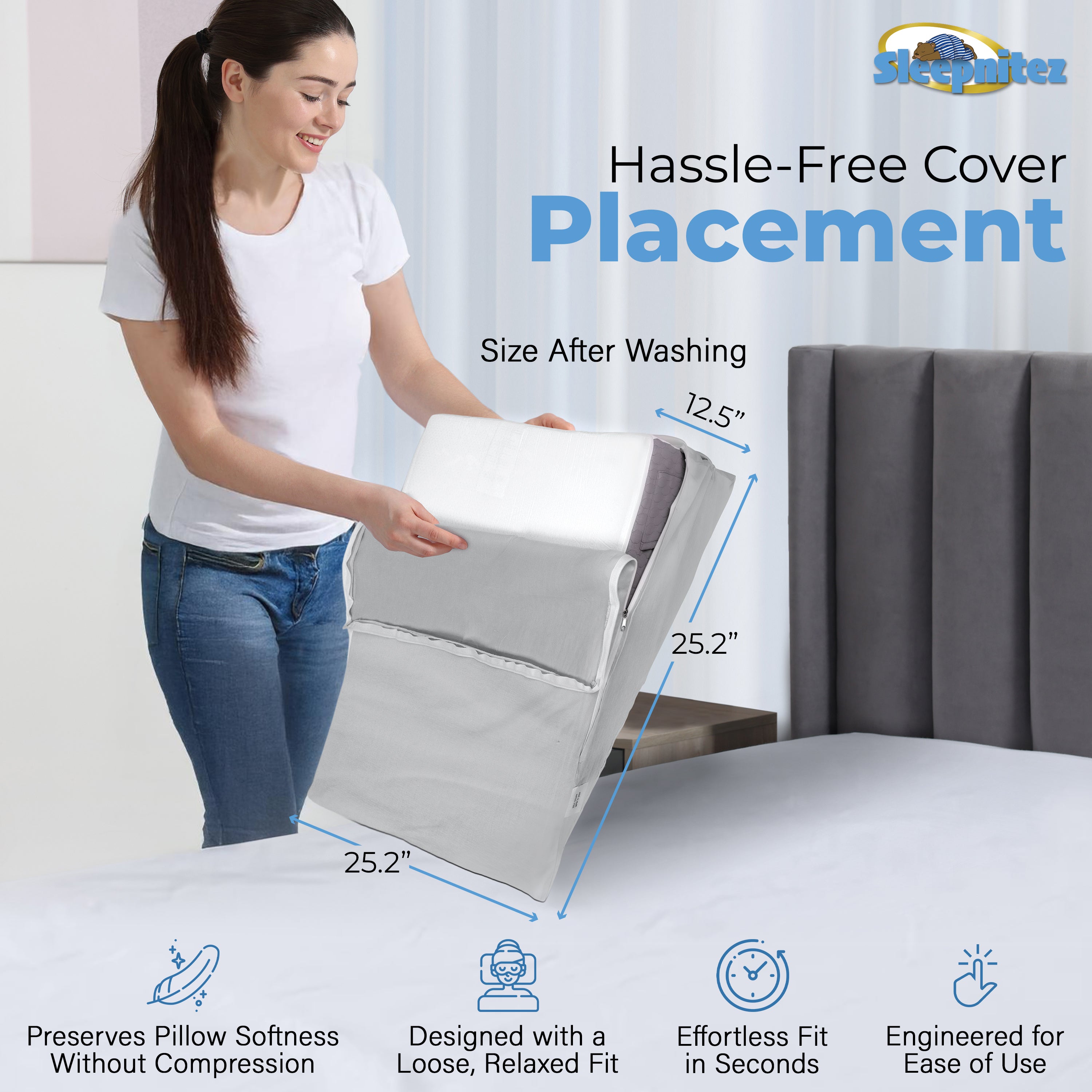 Light Gray 100% Egyptian Cotton 12