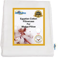 White 100% Egyptian Cotton Wedge Pillowcase (Loose Fitting ) for Our 8