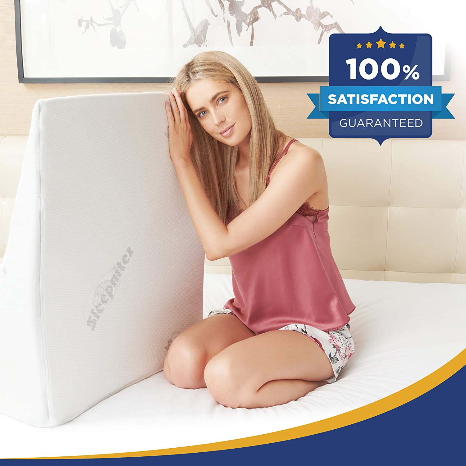 Sleepnitez 8″ Wedge Pillow For Acid Reflux/GERD