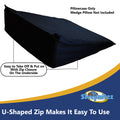 Dark Gray 100% Egyptian Cotton Wedge Pillowcase (Loose Fitting) for Our 8